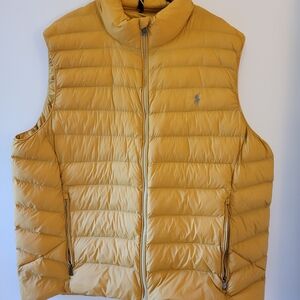 Polo Ralph Lauren Men's Yellow Puffer Packable Vest Xxl 2xl